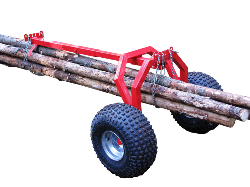 Log hauler rear support